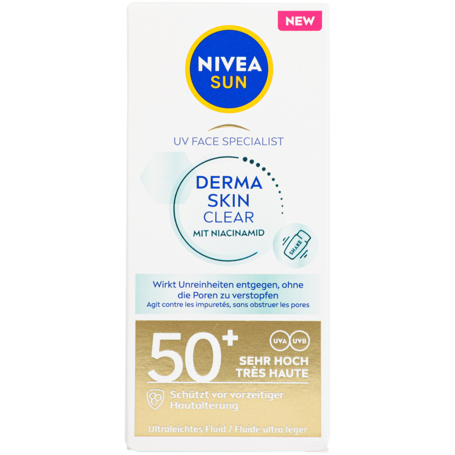 Nivea UV Face Derma Skin Clear Fluid LSF 50+