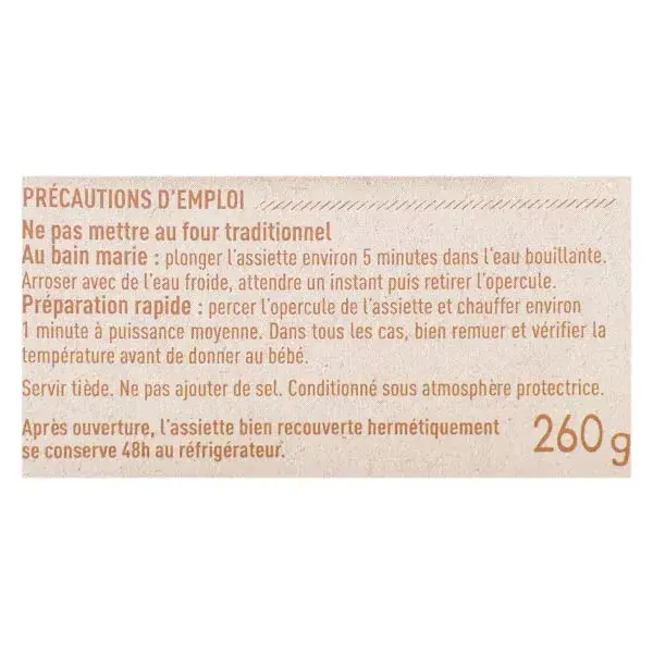 Prato de Almoço Babybio com Legumes, Salmão e Arroz +15 meses Orgânico 260g