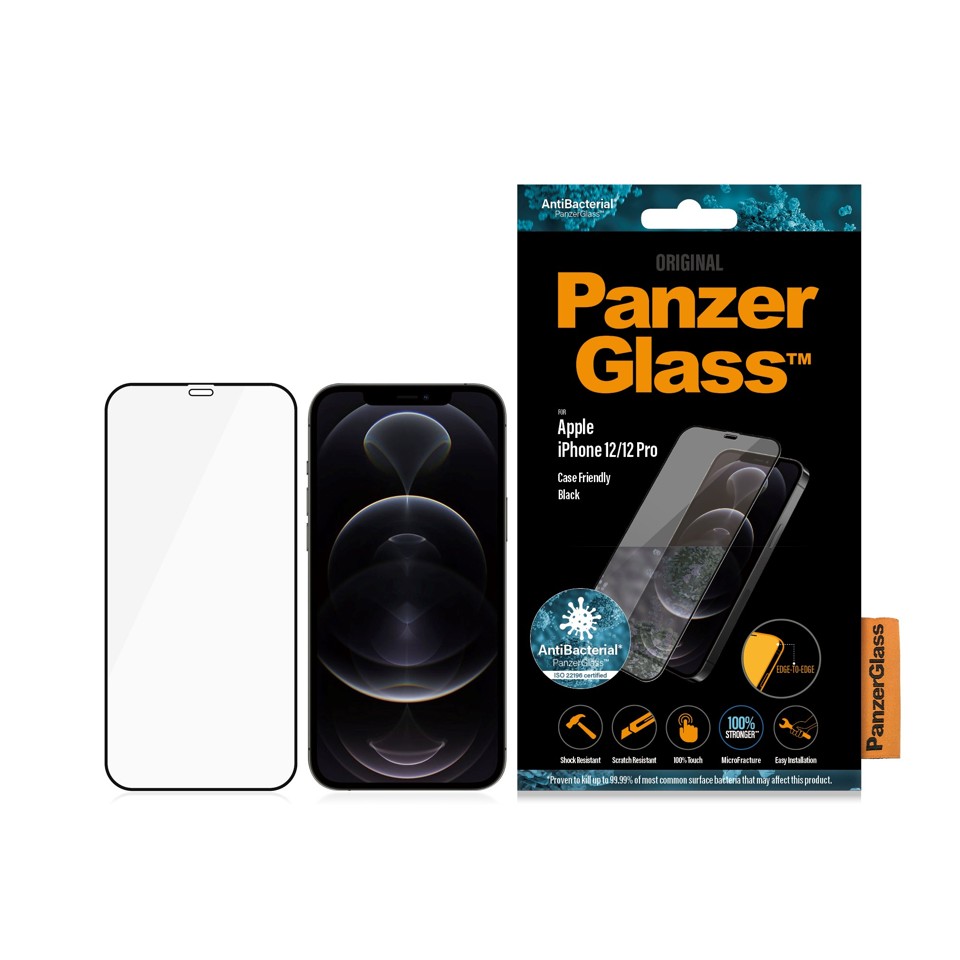 PanzerGlass - Skærmbeskyttelse Apple iPhone 12 - 12 Pro - Edge-to-Edge