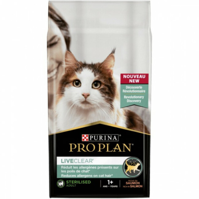 Croquettes ProPlan Liveclear Sterilised Saumon pour chat stérilisé