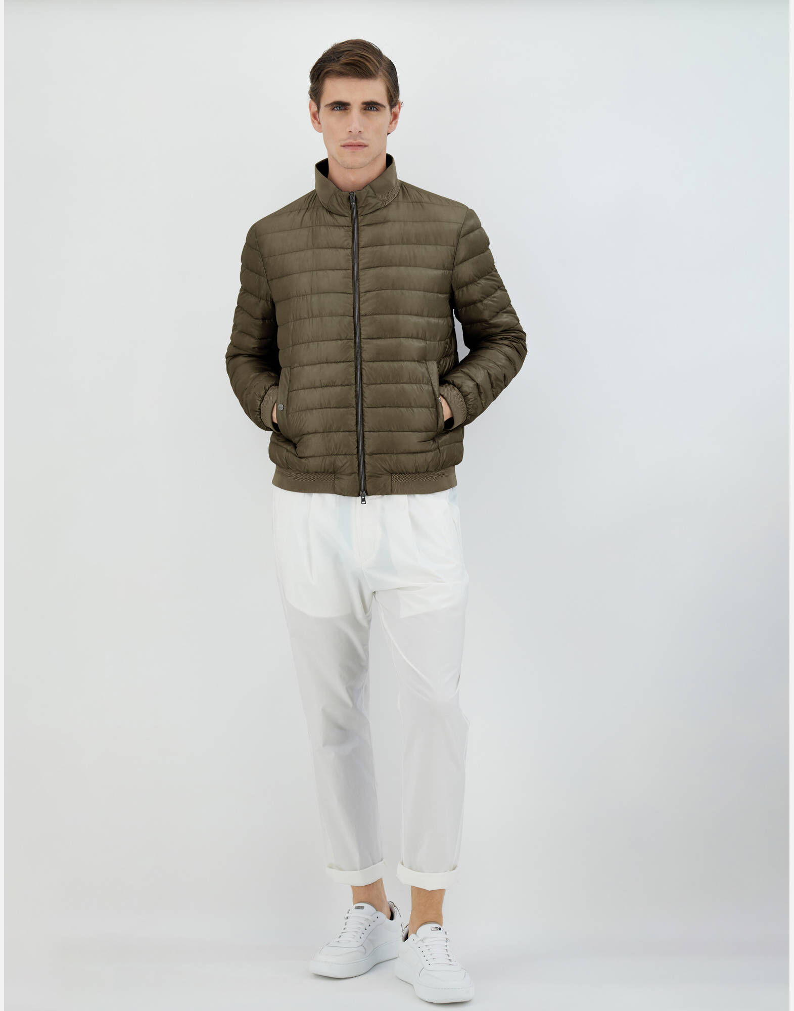 Herno| Herren Bomber-Steppjacke mit Daunen