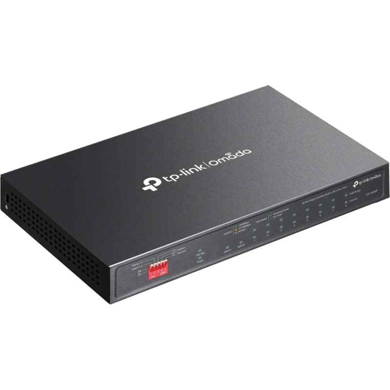 TP-Link Omada DS110GMP commutateur réseau Non-géré Gigabit Ethernet (10/100/1000) Connexion Ethernet, supportant l'alimentation via ce port (PoE) Noir