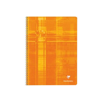 Clairefontaine - Cahier à spirale 24 x 32 cm - 180 pages - grands carreaux (Seyes) - disponible dans différentes couleurs