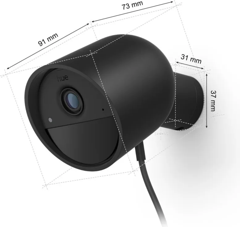 Philips Hue Secure caméra filaire Noir Caméra de surveillance