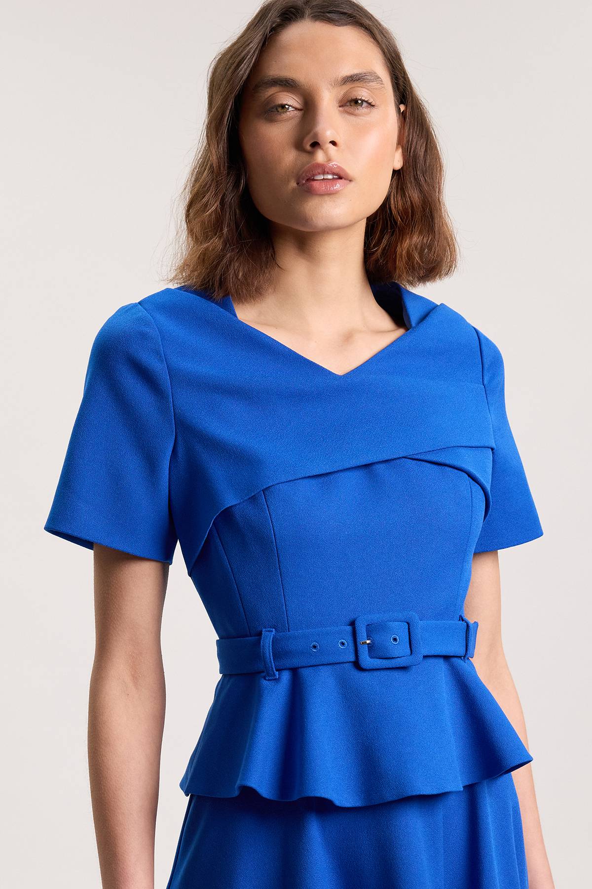 KarenMillen Robe Midi Structurée Cintrée Avec Ceinture