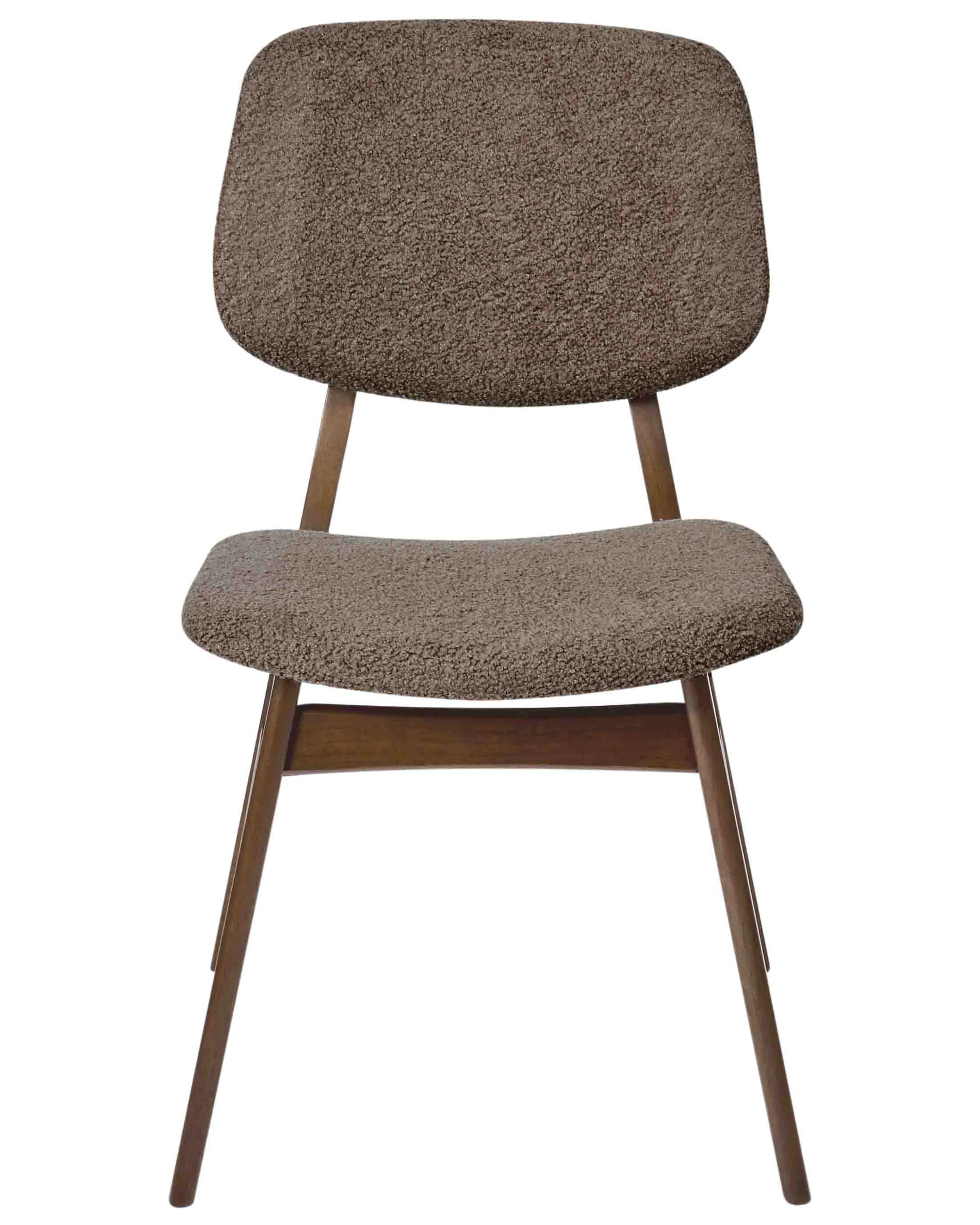 Set van 2 eetkamerstoelen ELAINE Hout Donkerbruin/taupe