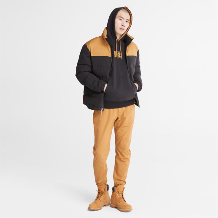 Jaqueta puffer Welch Mountain masculina na cor preta.