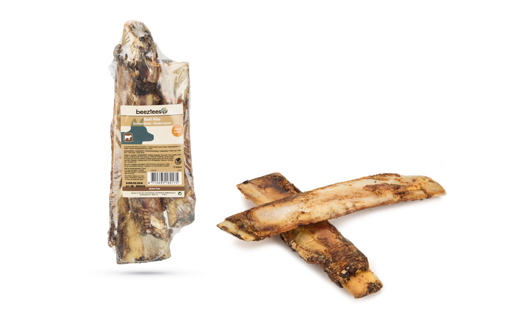 Kausnack Rinderrippe, 2 StückKauspass für Hunde