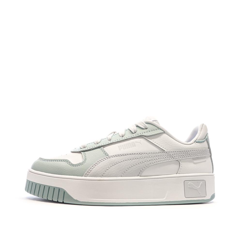 Puma Baskets Blanc/Gris/Vert Femme Puma Carina