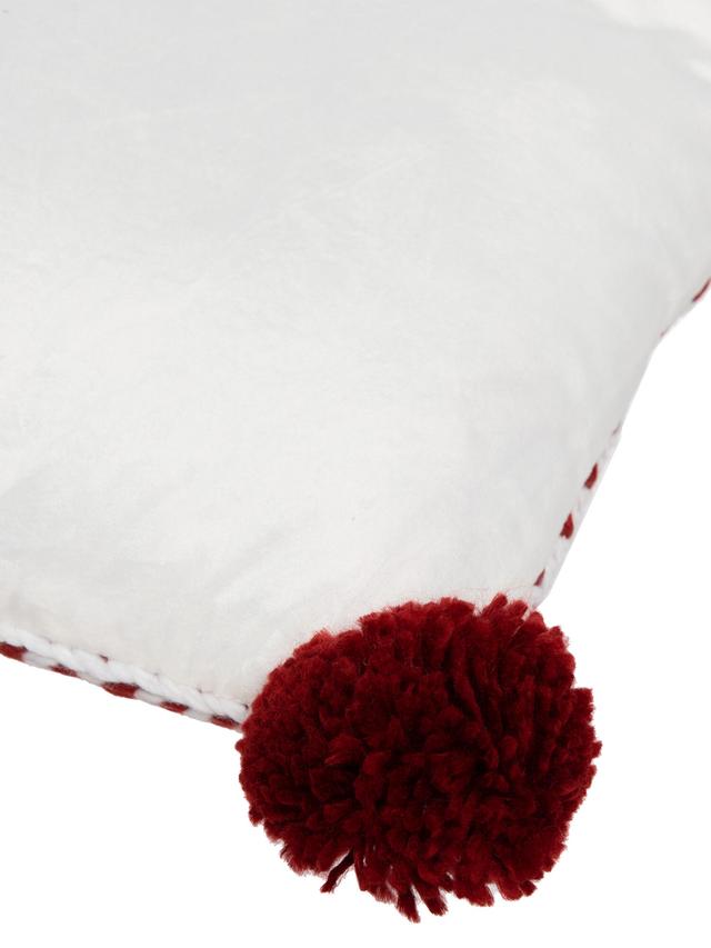 Strick-Kissen mit Pompoms