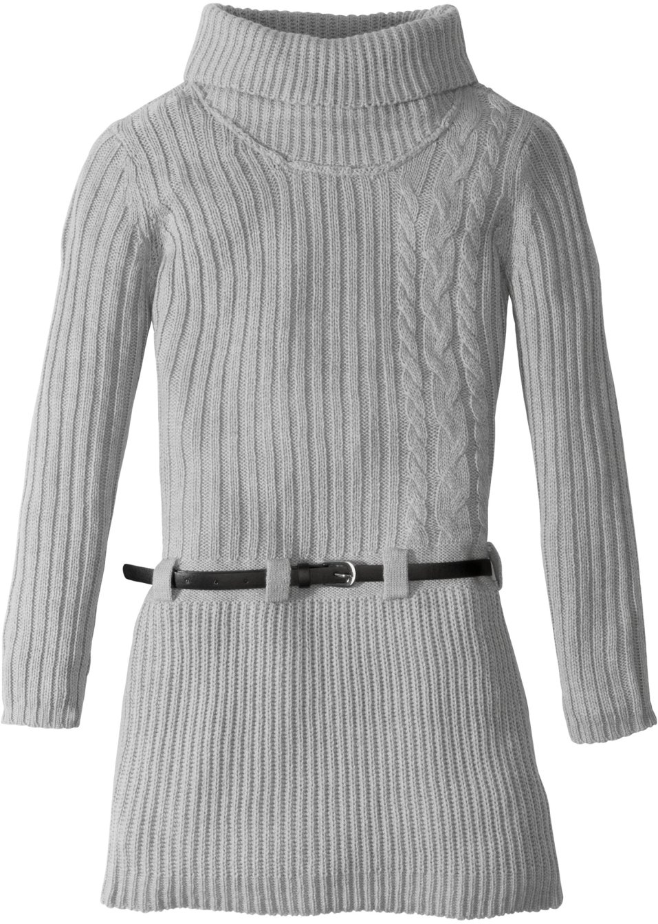 Robe en maille avec ceinture (Ens. 2 pces.)