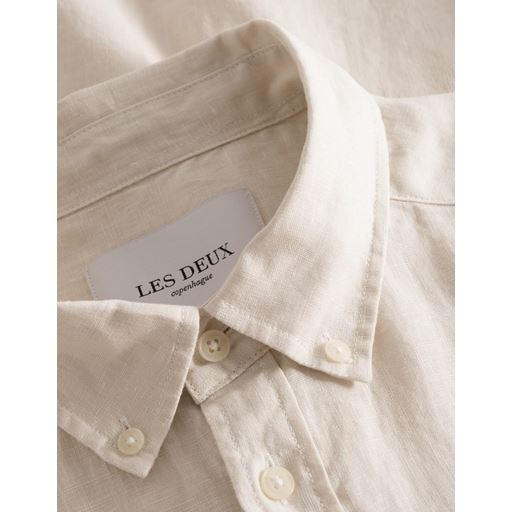 Les Deux Kristian Linen B.D. Skjorte, Ivory, XXL