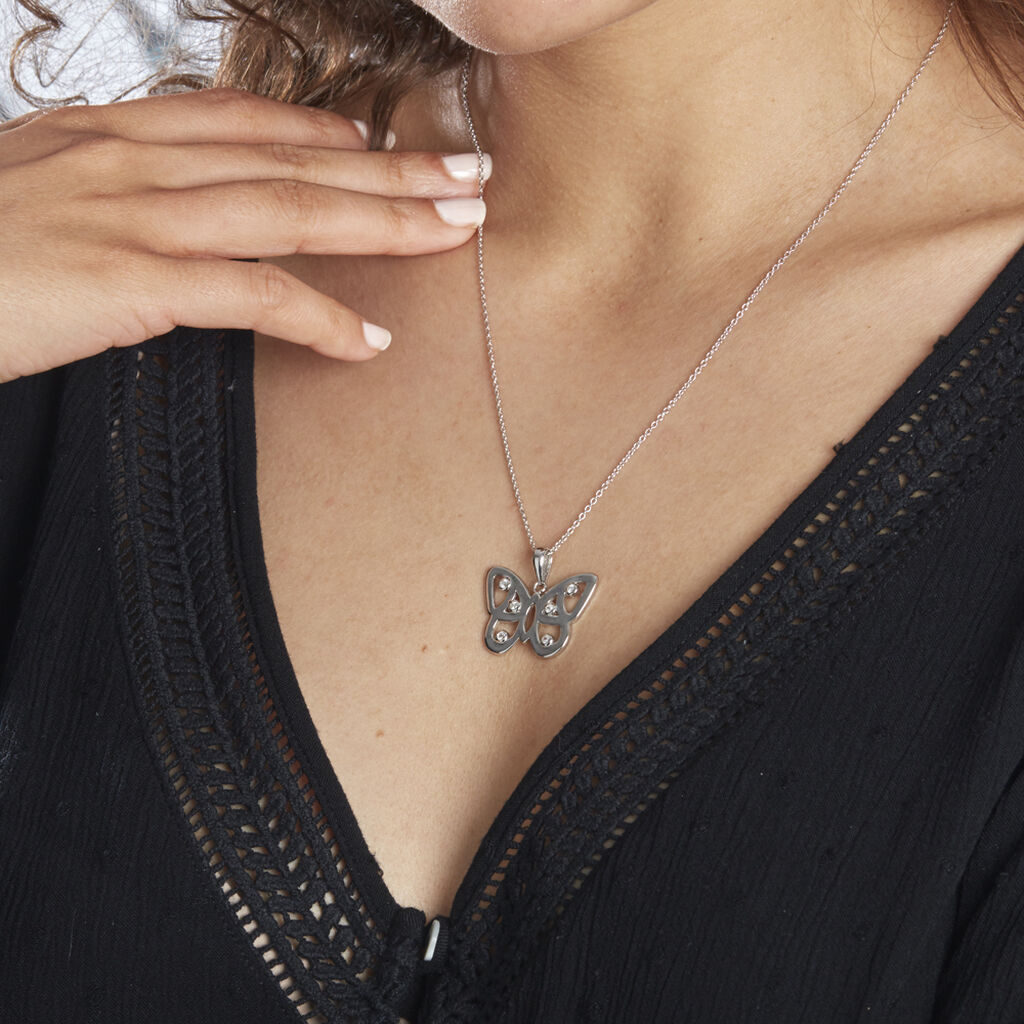 Collier Mauro Argent Oxydes De Zirconium