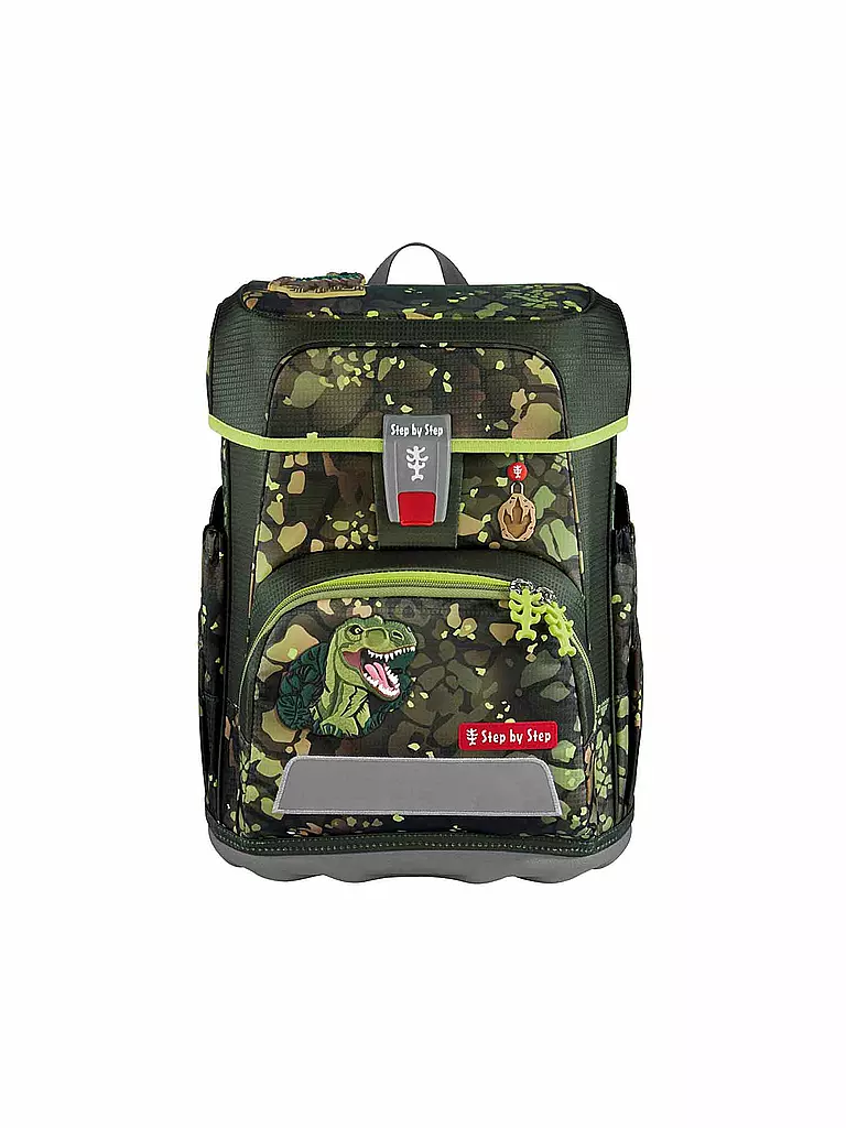 STEP BY STEP Schultaschen Set 5tlg CLOUD Dino Torex dunkelgrün