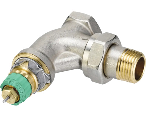 Danfoss thermostatische klepbehuizing dynamische klep RA-DV 15 hoektype voorinstelbaar 1/2 inch nikkel 013G7723