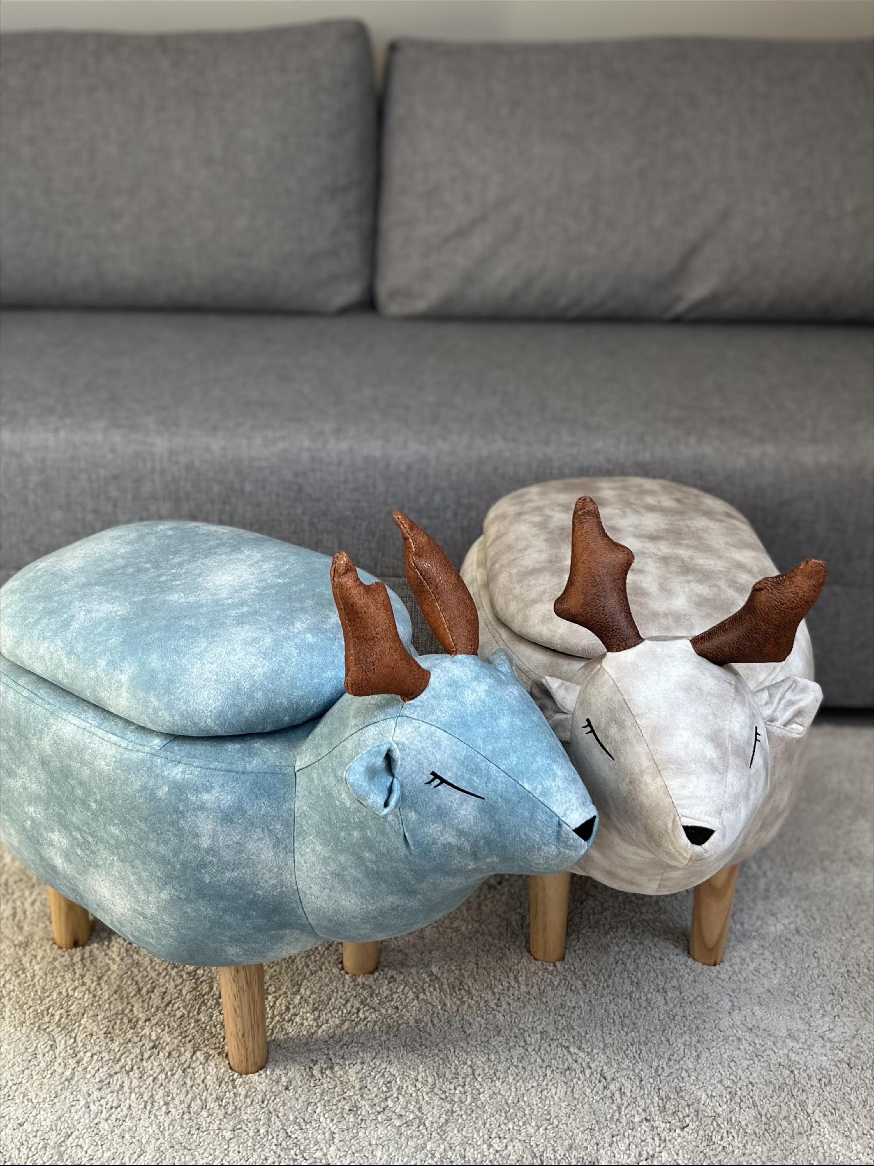 Dierenpoef met opbergruimte REINDEER Stof Beige Rendier