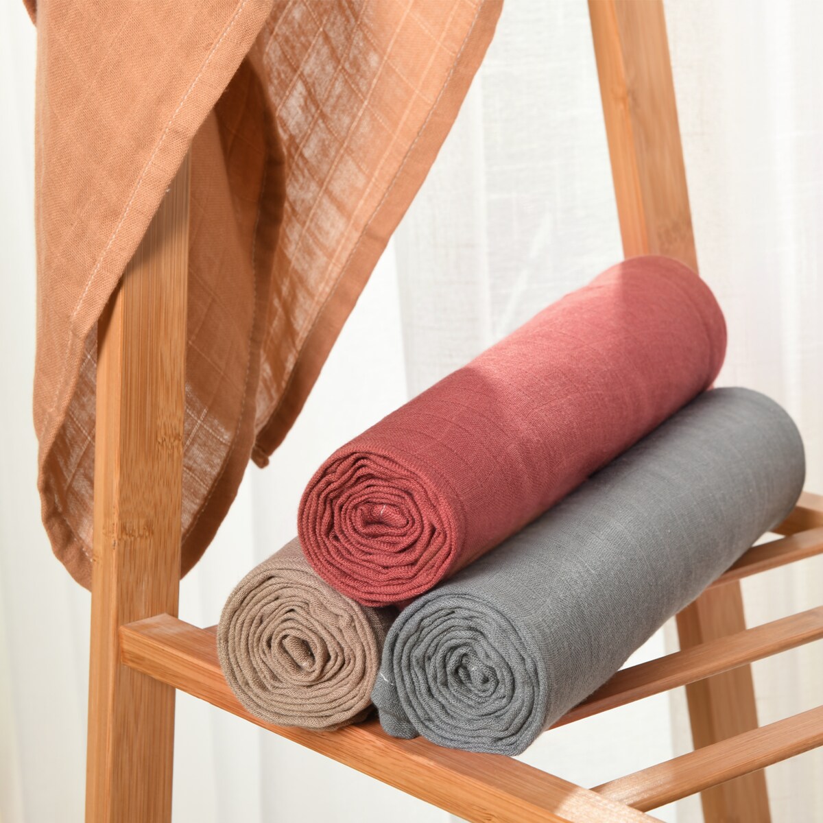 Momcozy Musselin Wickeltuch 4 Pack einfarbig