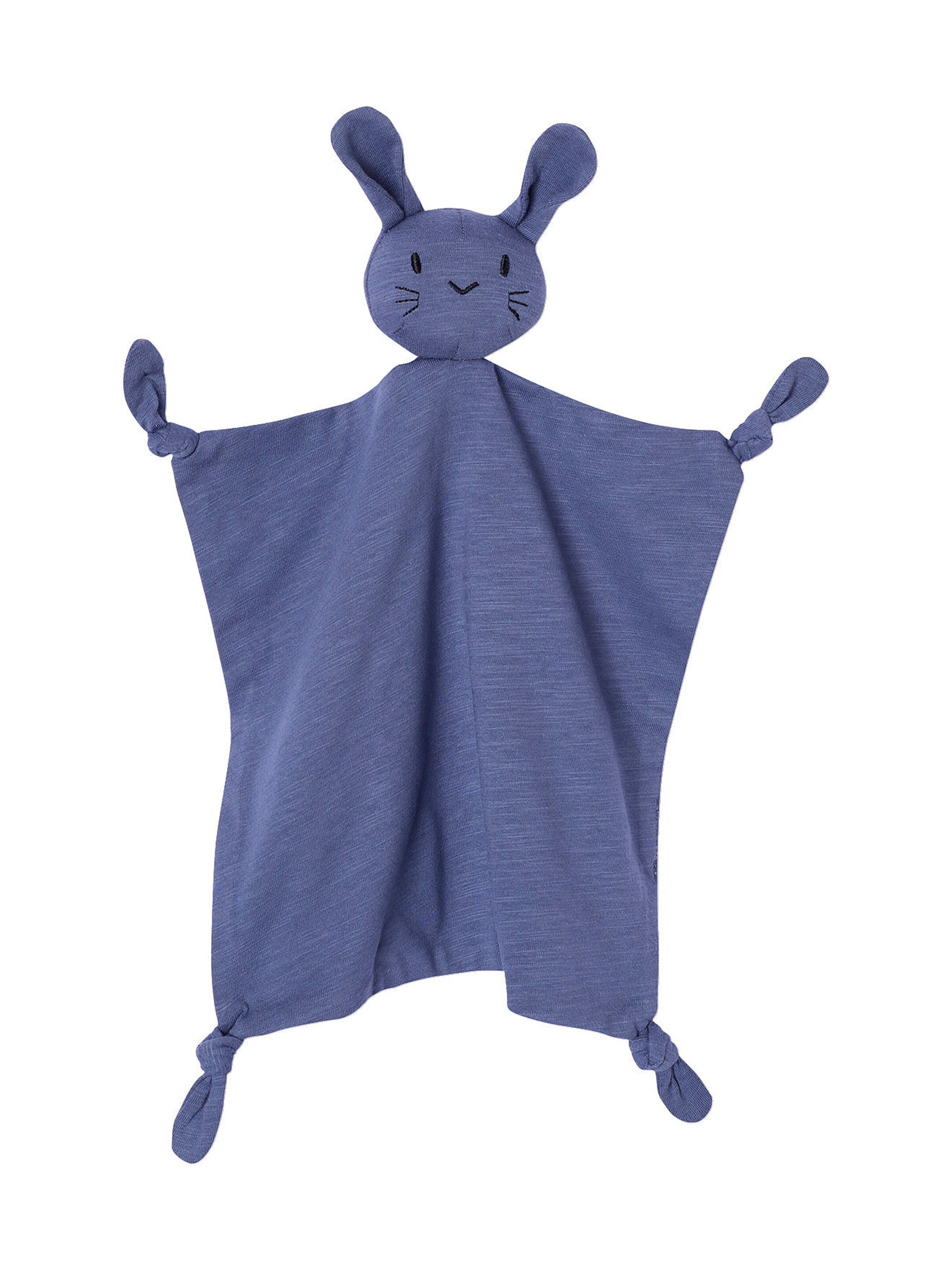 Vertbaudet Baby Geschenk-Set: T-Shirt, Latzshorts & Schmusetuch blau gestreift