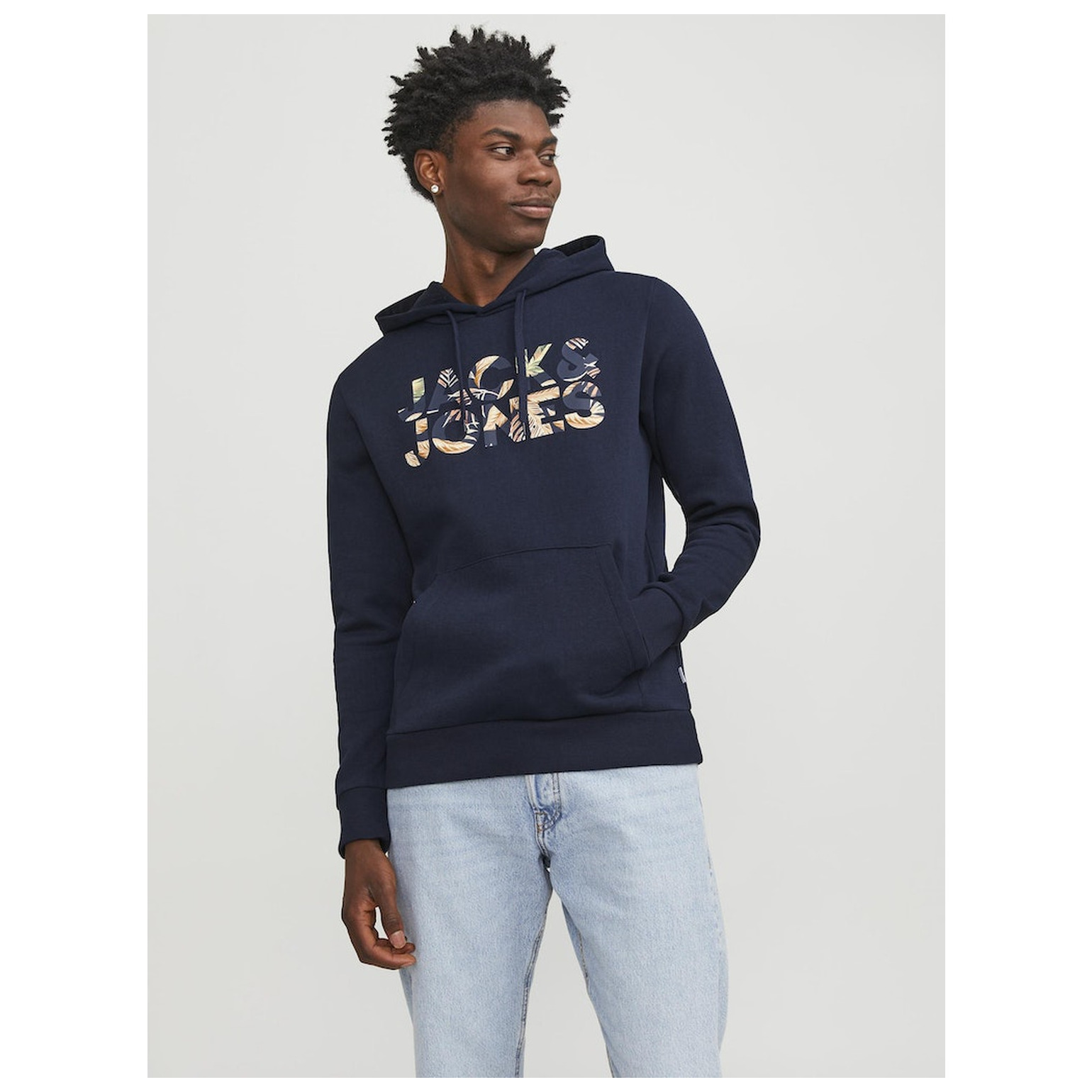 Jack & Jones JJEJEFF CORP LOGO SWEAT HOOD L