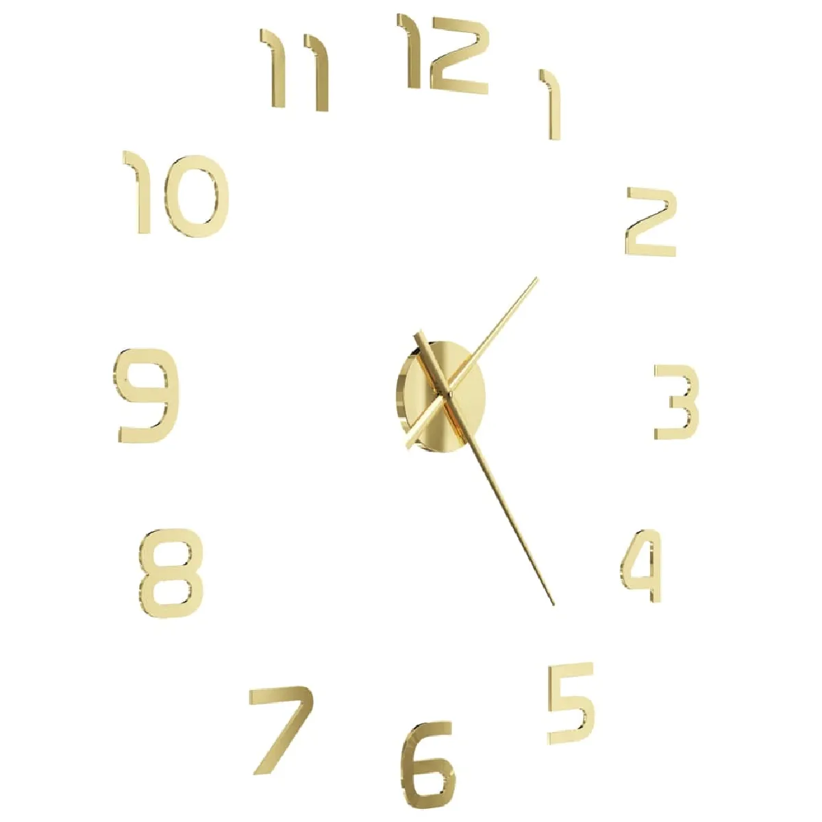 Decoshop26 Horloge 3D Doré - Ø100 cm
