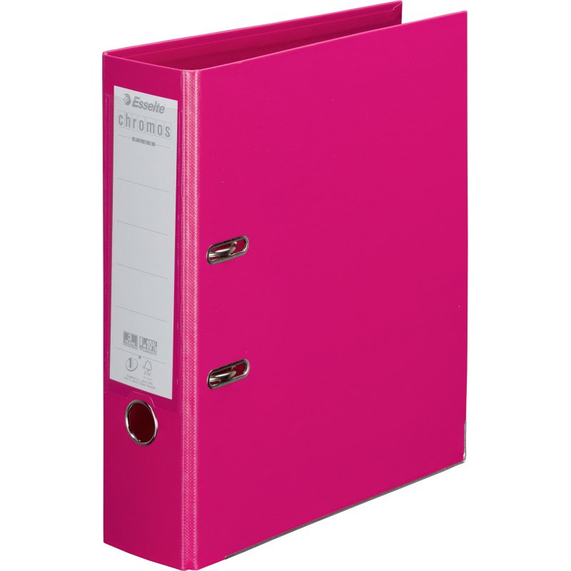 Classeur à levier cartonné Esselte Chromos Plus A4 - Dos 8 cm couleurs assorties tendance