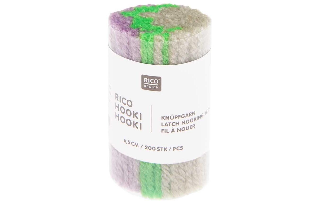 Rico Hooki Hooki Knüpfgarn, marmoriert PerlgrauKnüpfwolle, Knüpffaden in verschiedenen Längen und Farben