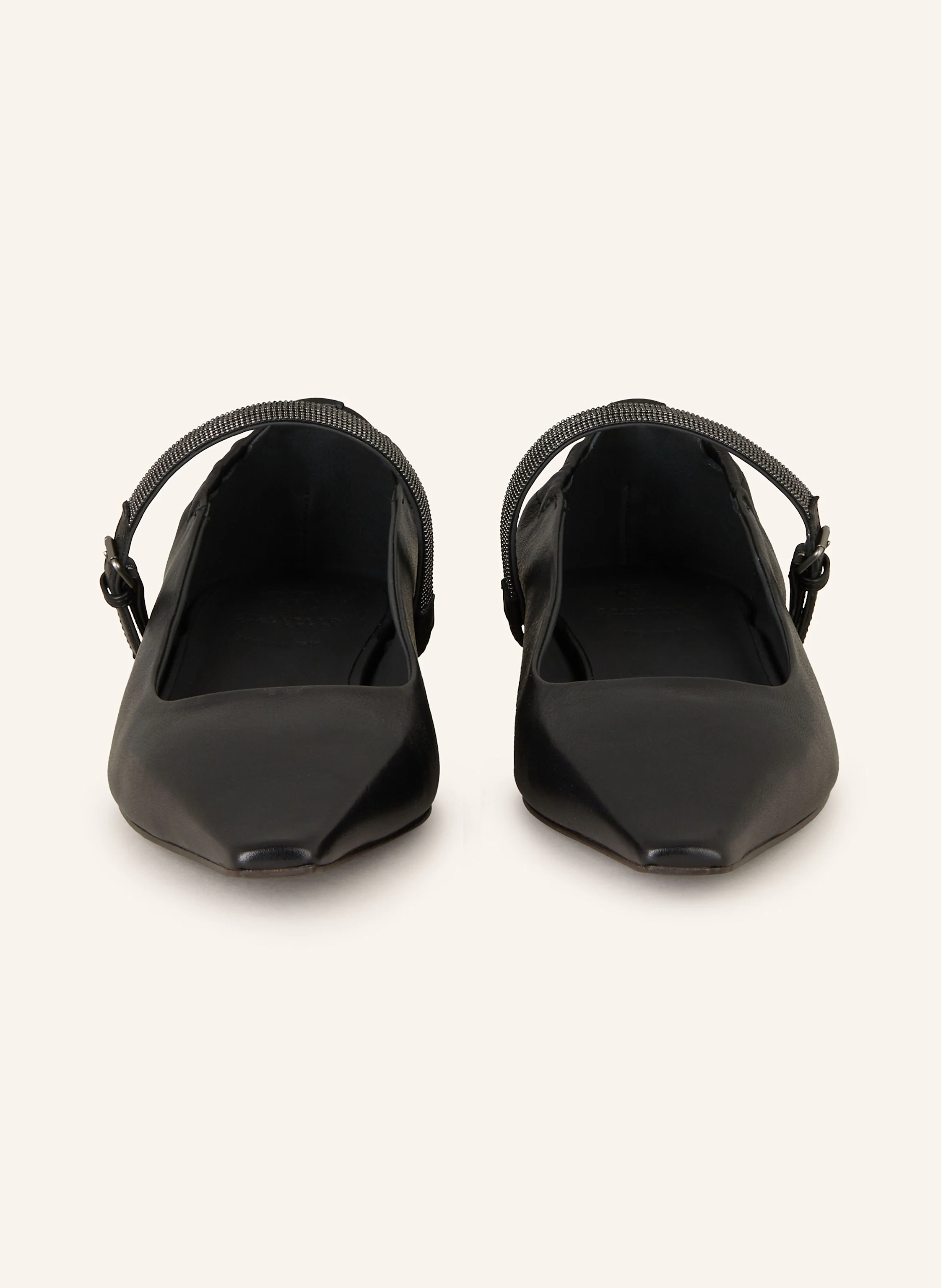 BRUNELLO CUCINELLI Mary-Jane-Ballerinas mit Schmuckperlen