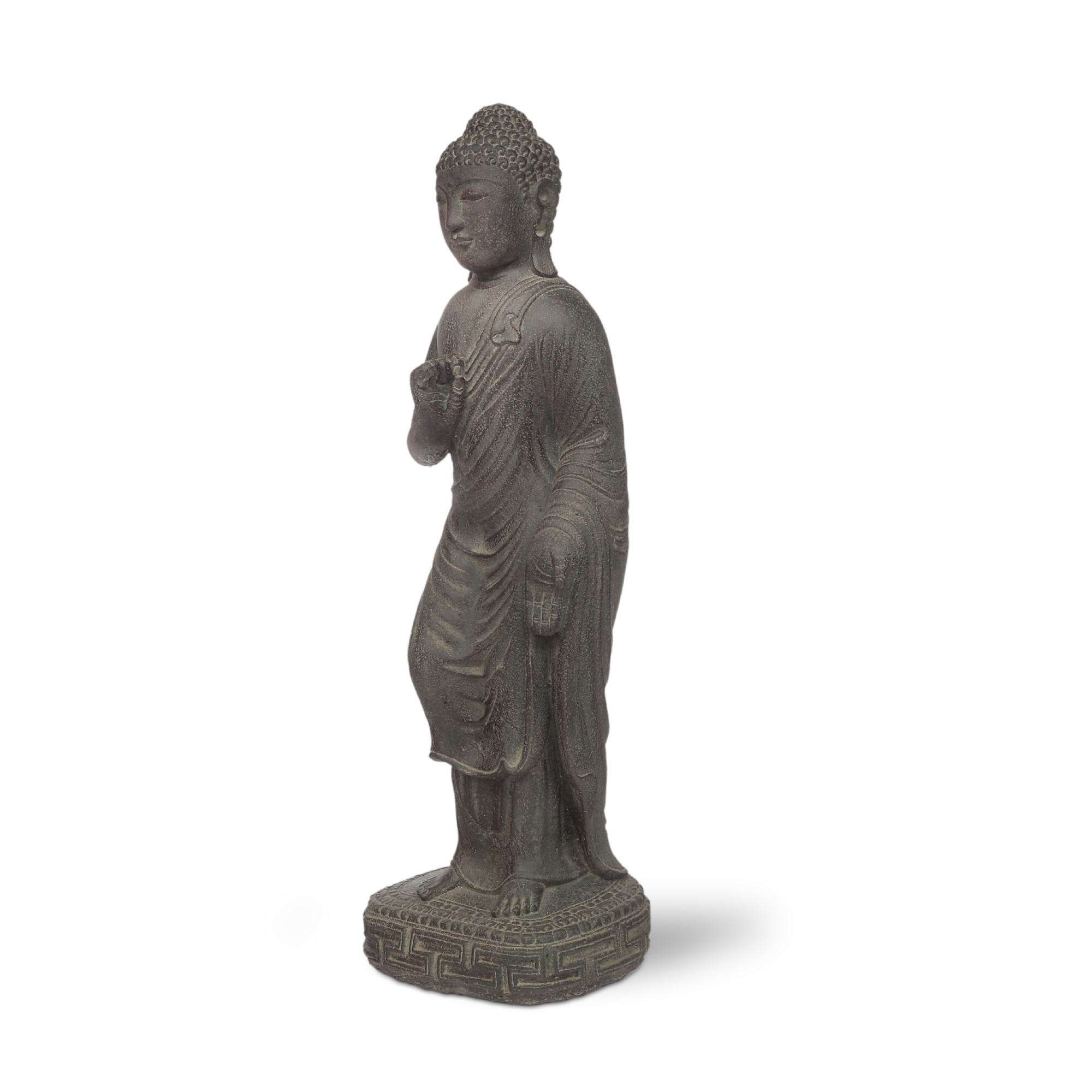 Zement-Statue 'Buddha stehend', H 40 cm, B 10 cm, L 10 cm günstig bestellen