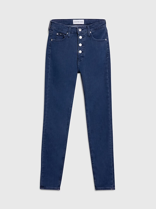 Calça jeans super skinny de cintura alta até o tornozelo