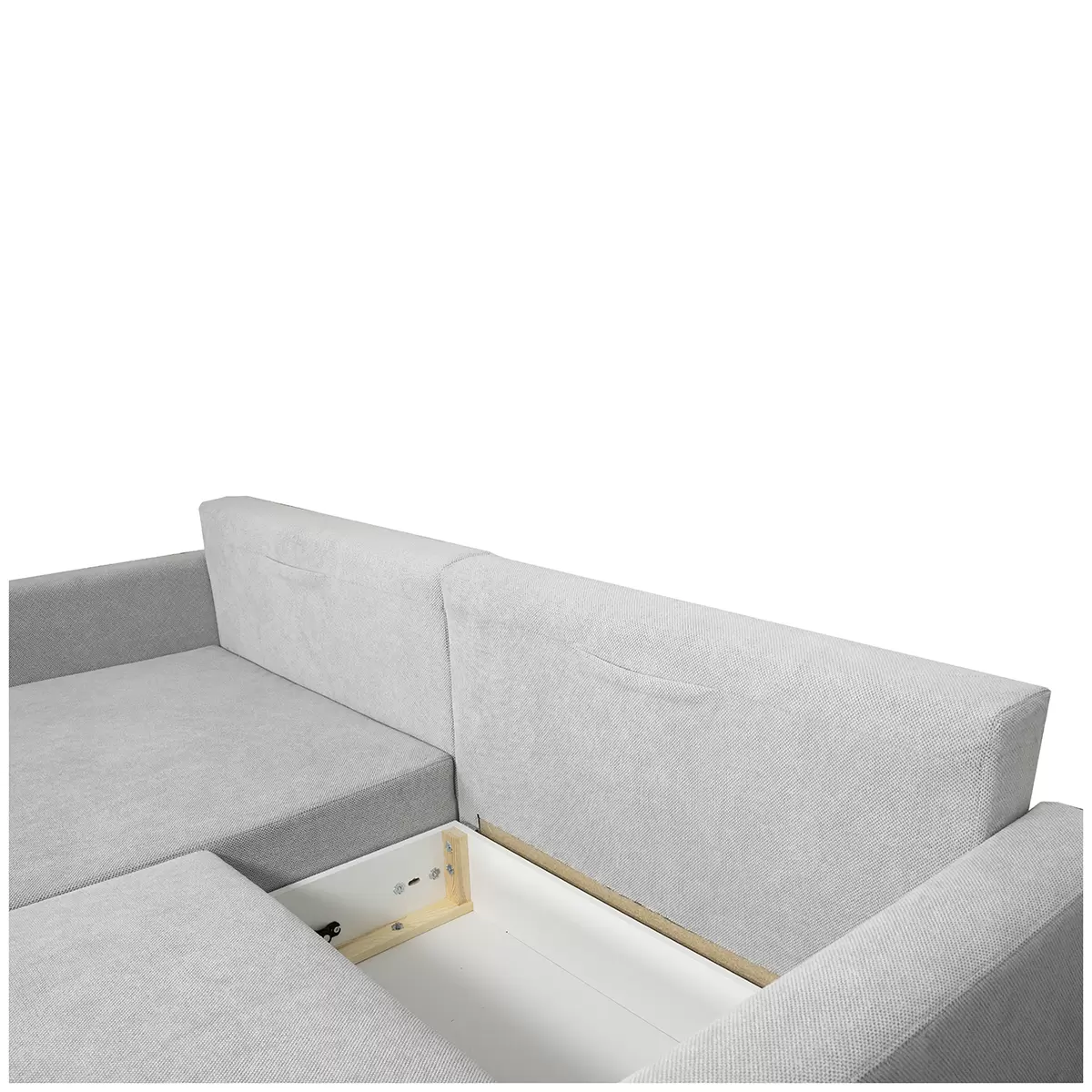 Ecksofa Carini 125x143 Hellgrau