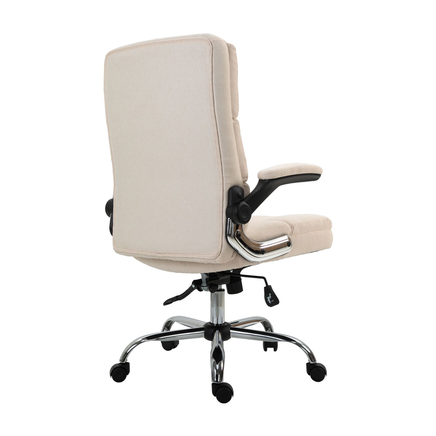 Bürostuhl MCW-J21, Chefsessel Drehstuhl Schreibtischstuhl, höhenverstellbar ~ Stoff/Textil creme-beige