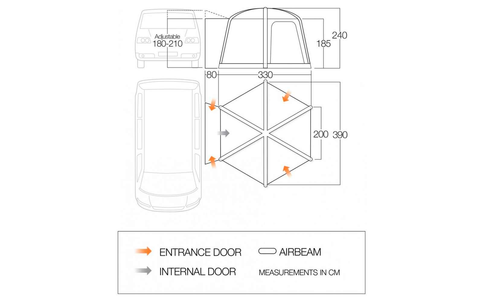 Vango Bus Lufvorzelt HexAway Pro Air Low