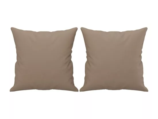 Canapé 2 places avec oreillers cappuccino 120 cm similicuir