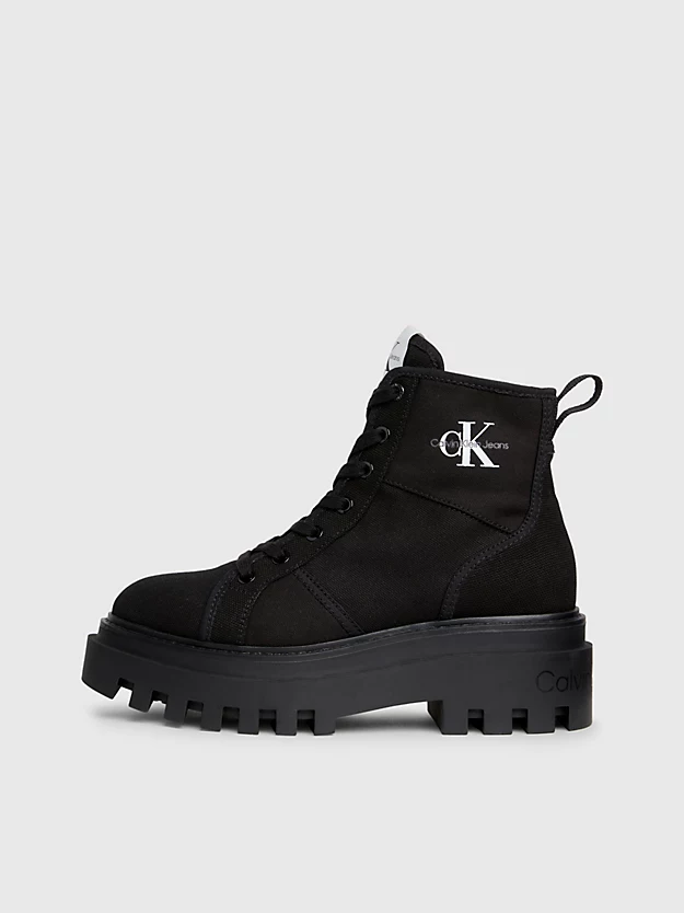 Botas de plataforma de lona