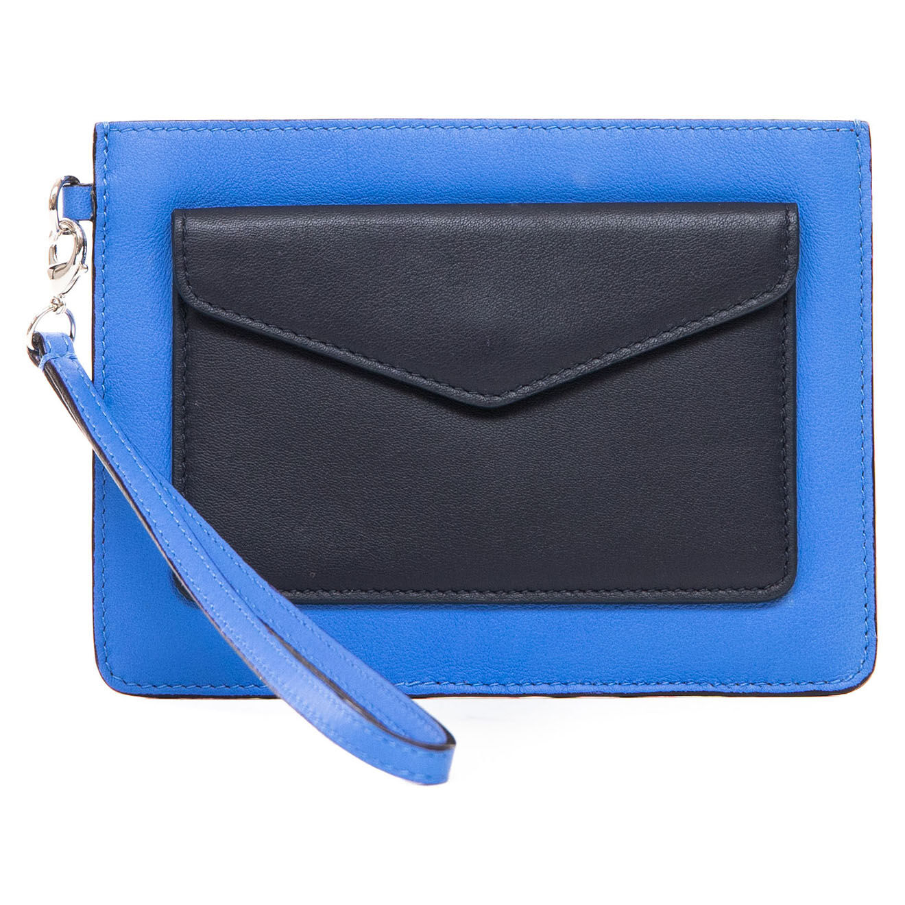 Dior Porte-cartes en Cuir bleu - Très bon état - 11x15 cm