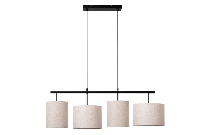 Lucide Maya cluster 4 hanglamp lineair zwart