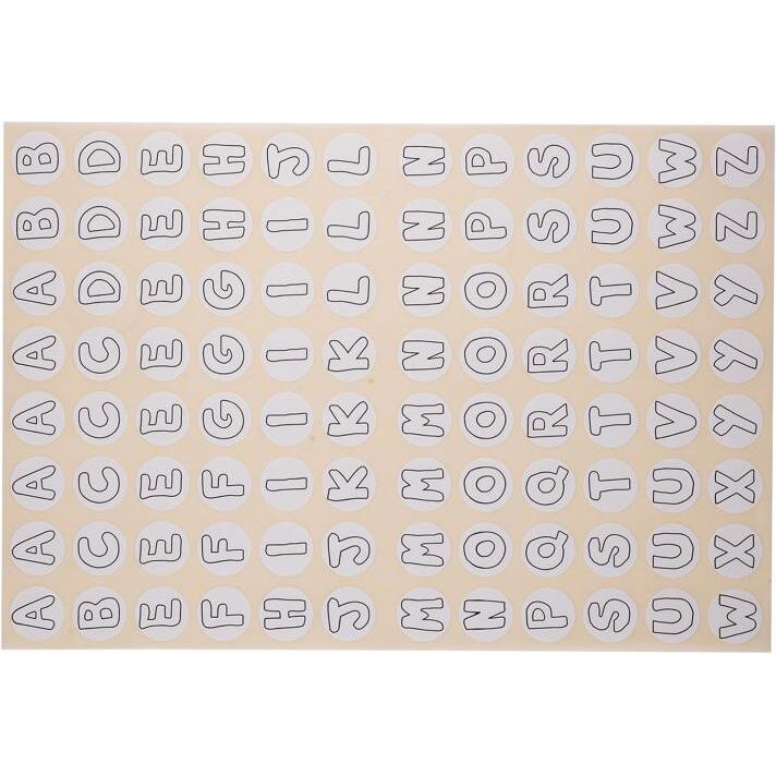 Gommette alphabet cleopatre 384 gommettes coloris blanc   pochette de 4 planches