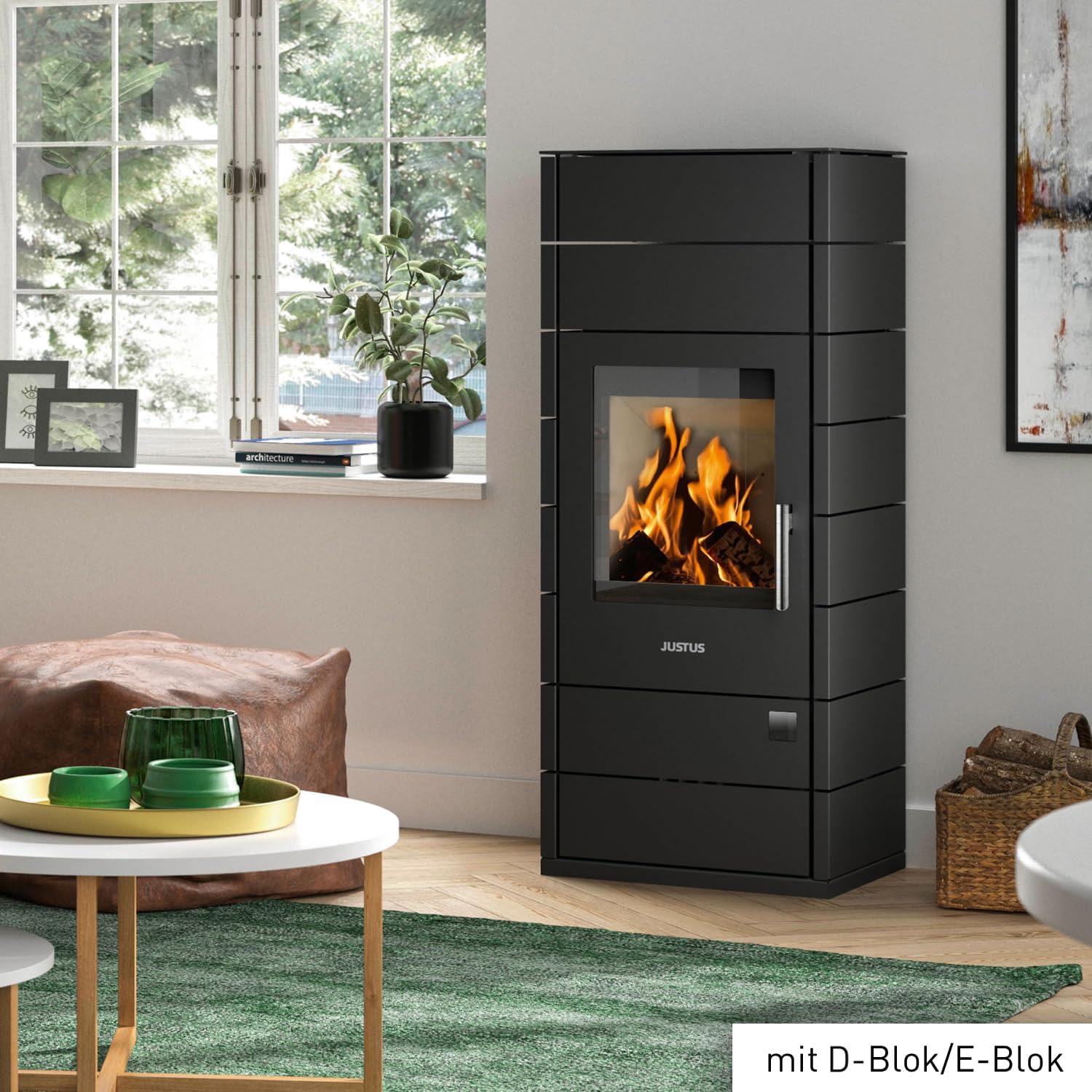Justus 5696 11 Tova Kaminofen Stahl Schwarz/A
