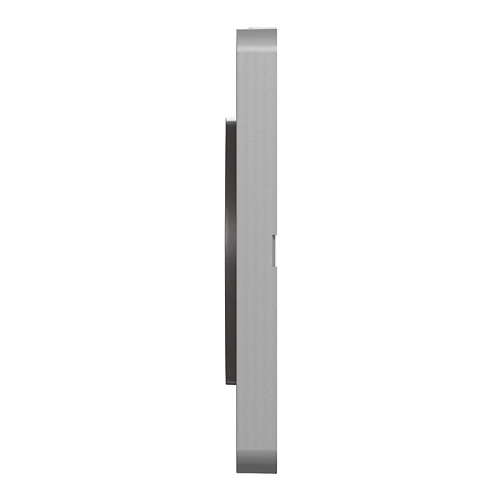 Plaque de finition double Schneider Electric Odace Touch wengué liseré aluminium