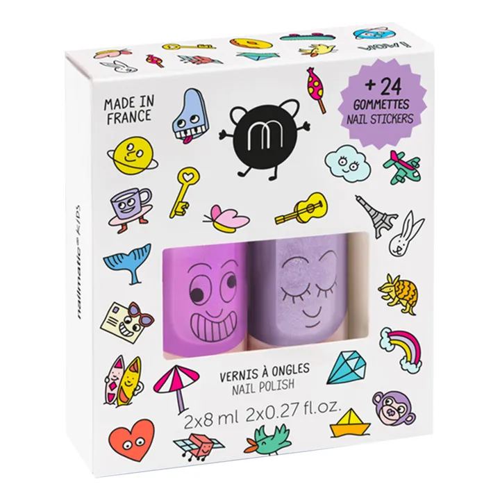Nailmatic Kids Coffret 2 vernis kids Wow -Marshi et Piglou