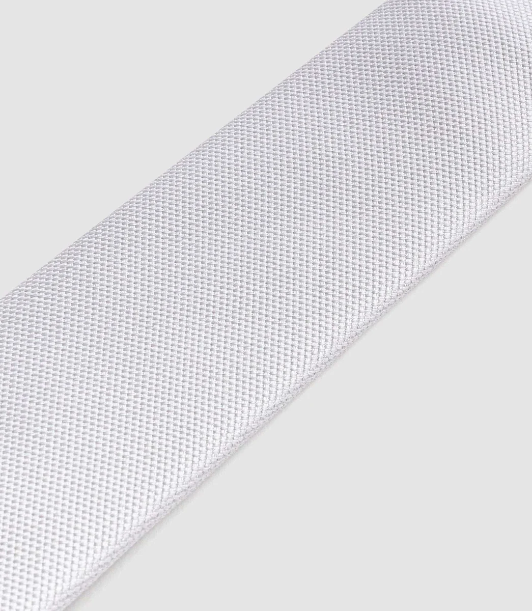 Cravate slim 6cm gris 