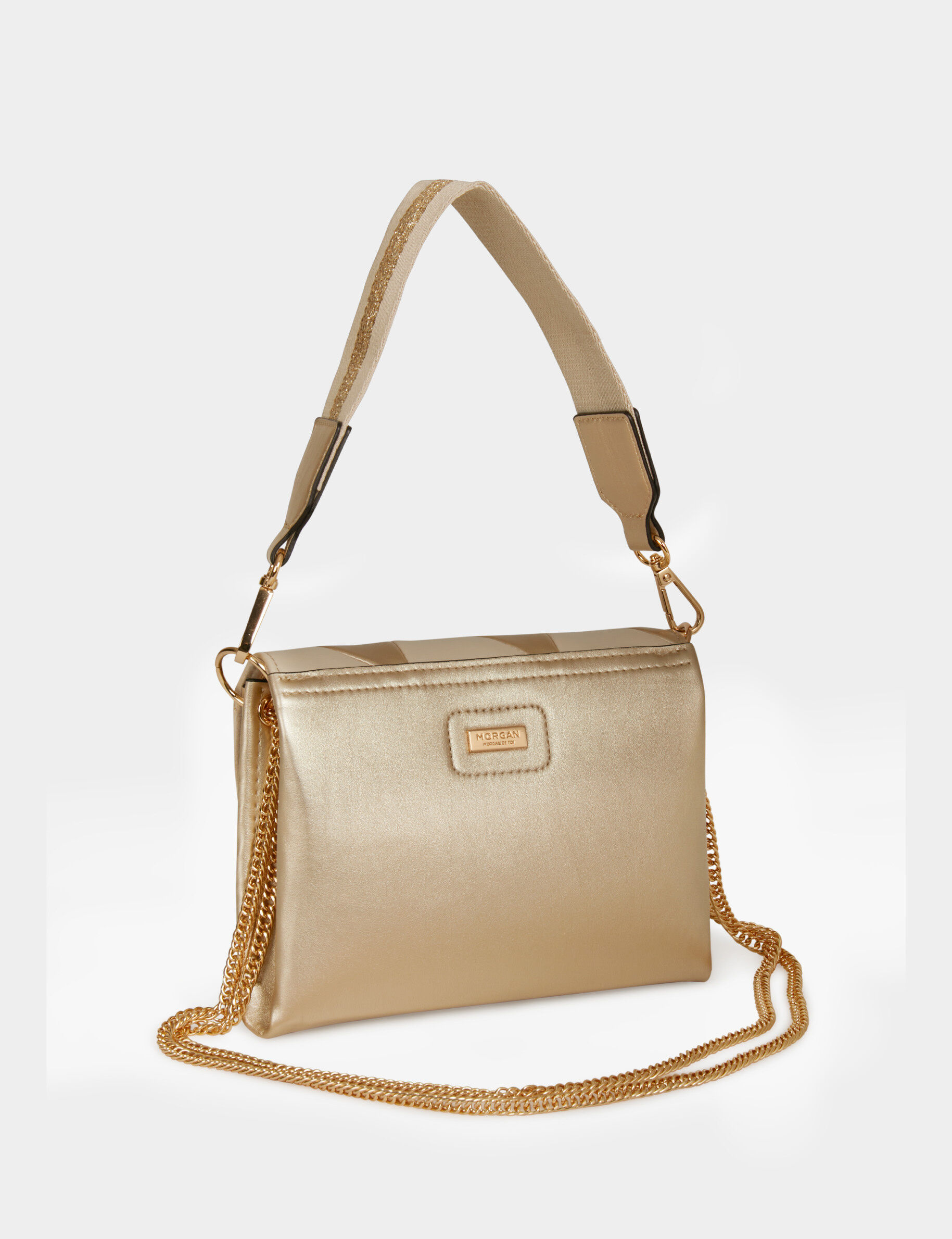 Sac pochette métallisé dore femme - dore