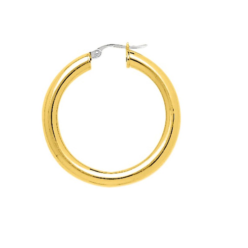Créoles lisses Femme - Or 18 Carats - Diamètre 25mm