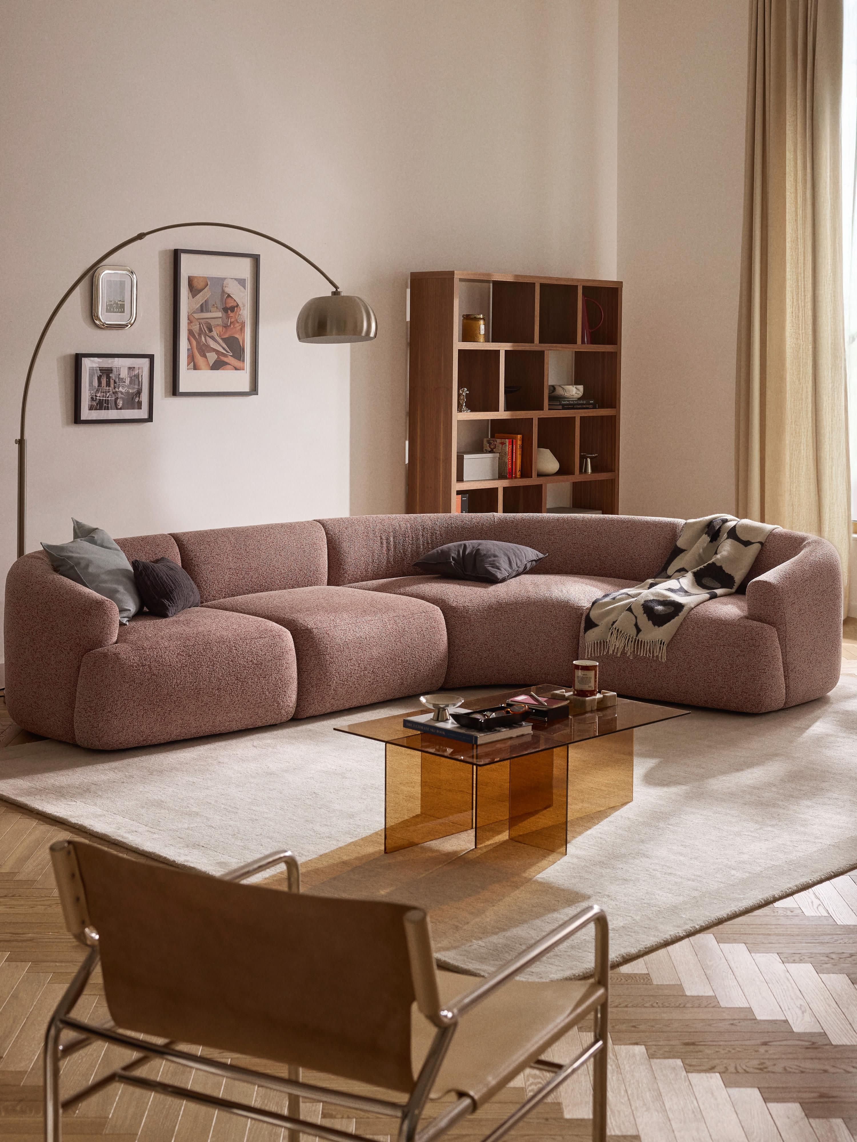 Modulaire bouclé hoekbank Sofia (4-zits)