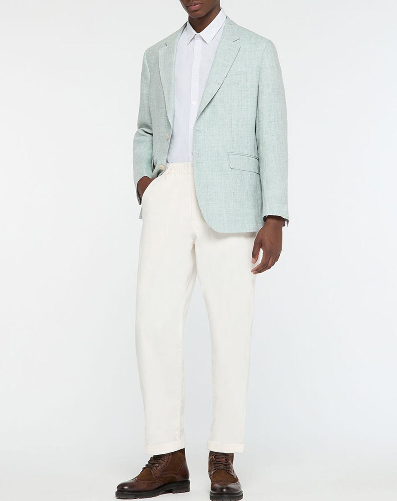 Hackett London Blazer 100% Lin vert clair