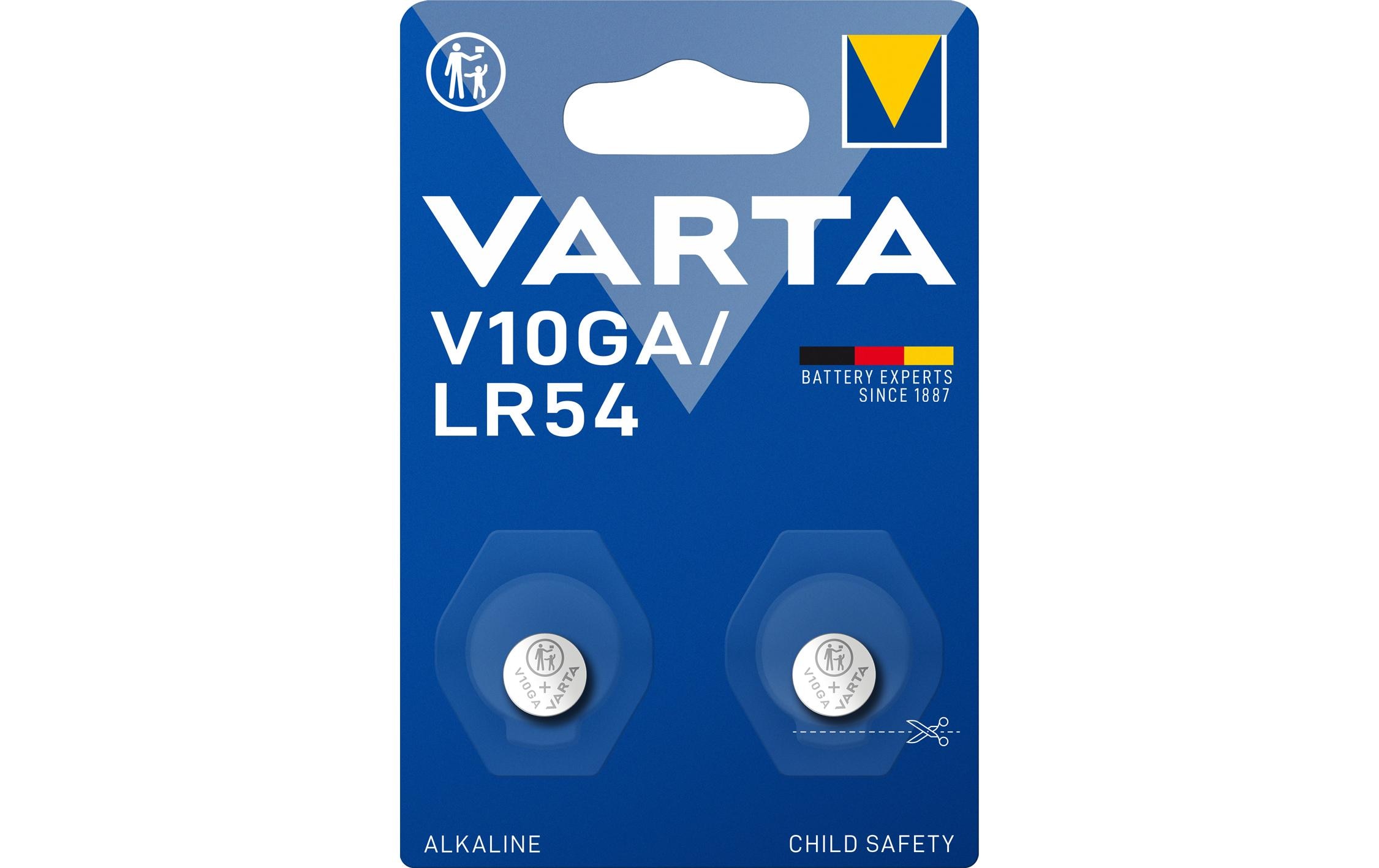 Knopfzelle V10GA / LR54 , 2 StückALKALINE Special V10GA/LR54 Blister 2