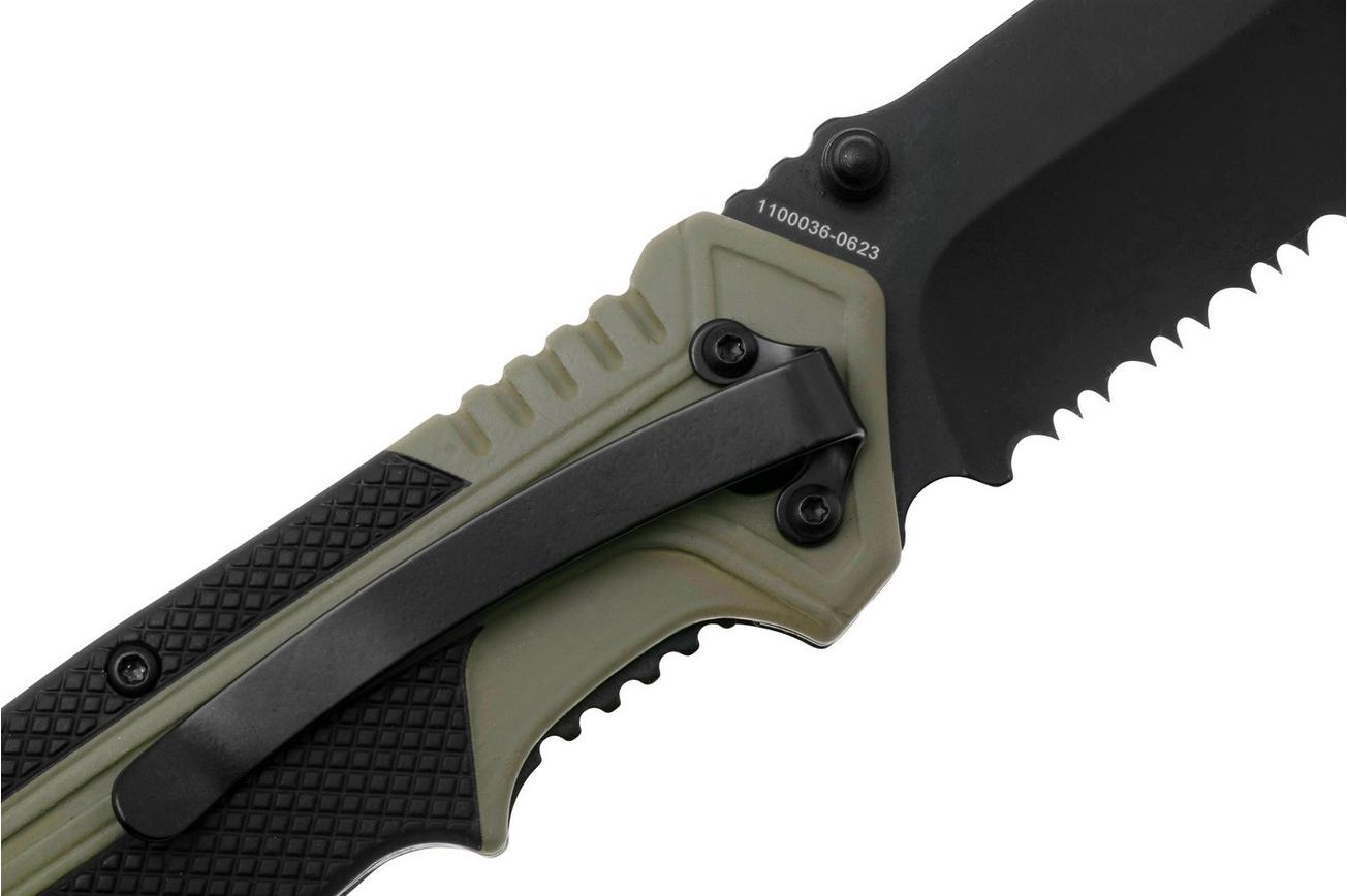 Smith & Wesson S.A.1100036 Spring Assisted Drop Point, OD-Green, zakmes