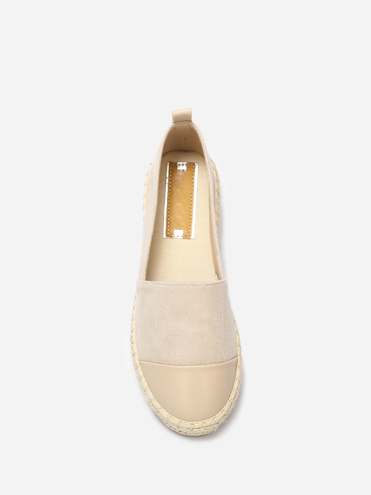 Espadrilles à détails en simili- Beige