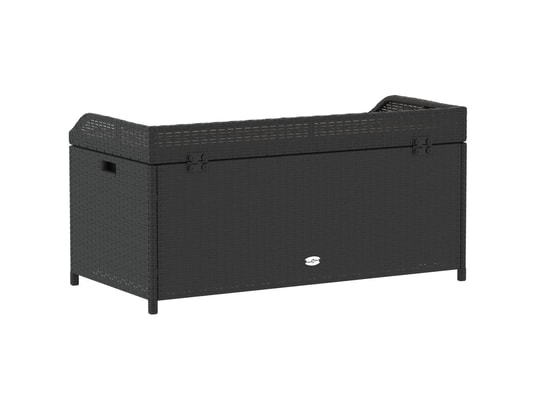 VIDAXL - Banc de jardin Banc de rangement noir résine tressée et bois d'acacia