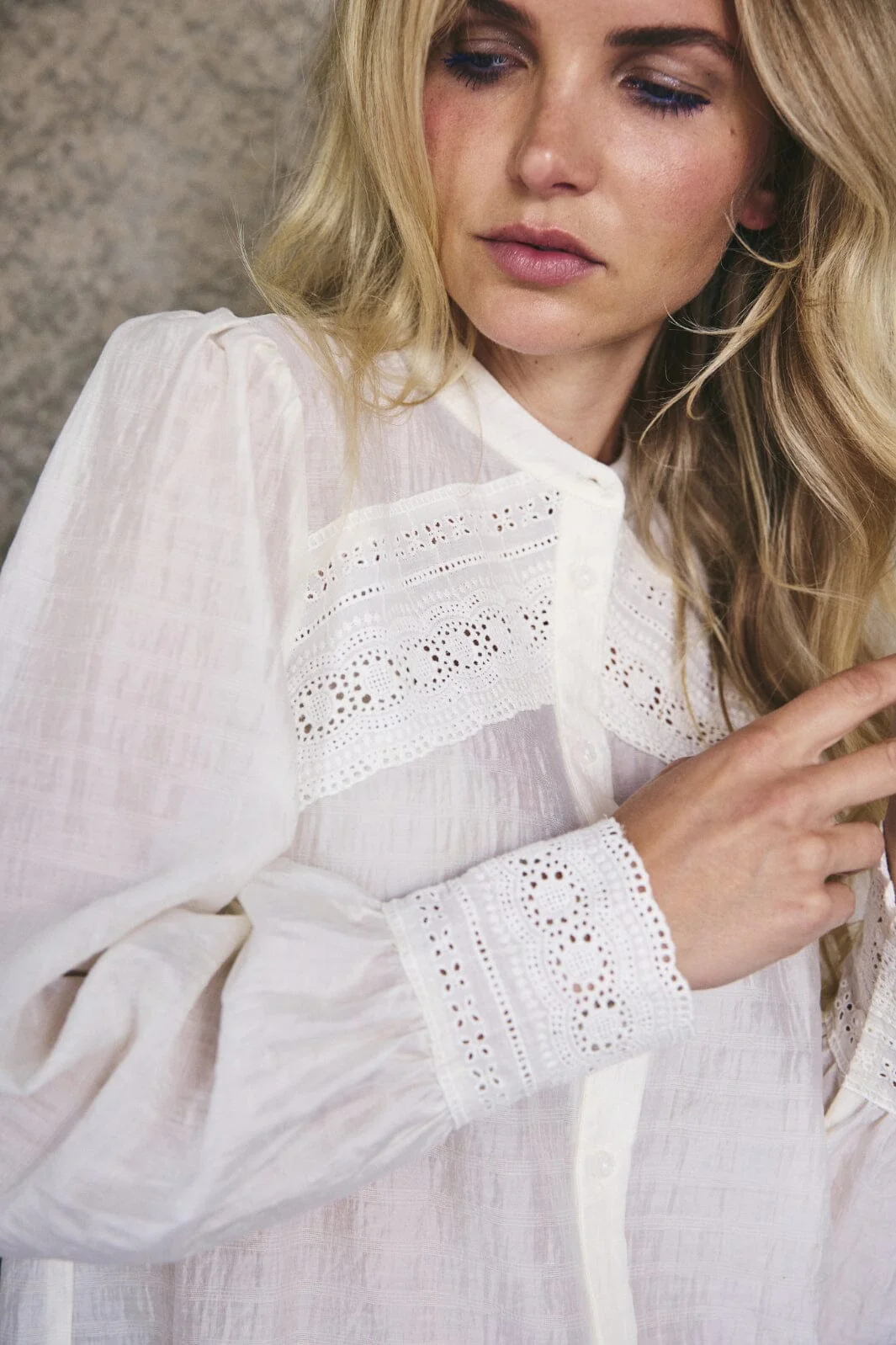 Co´Couture Barretcc Anglaise Shirt 35721 529 feather
